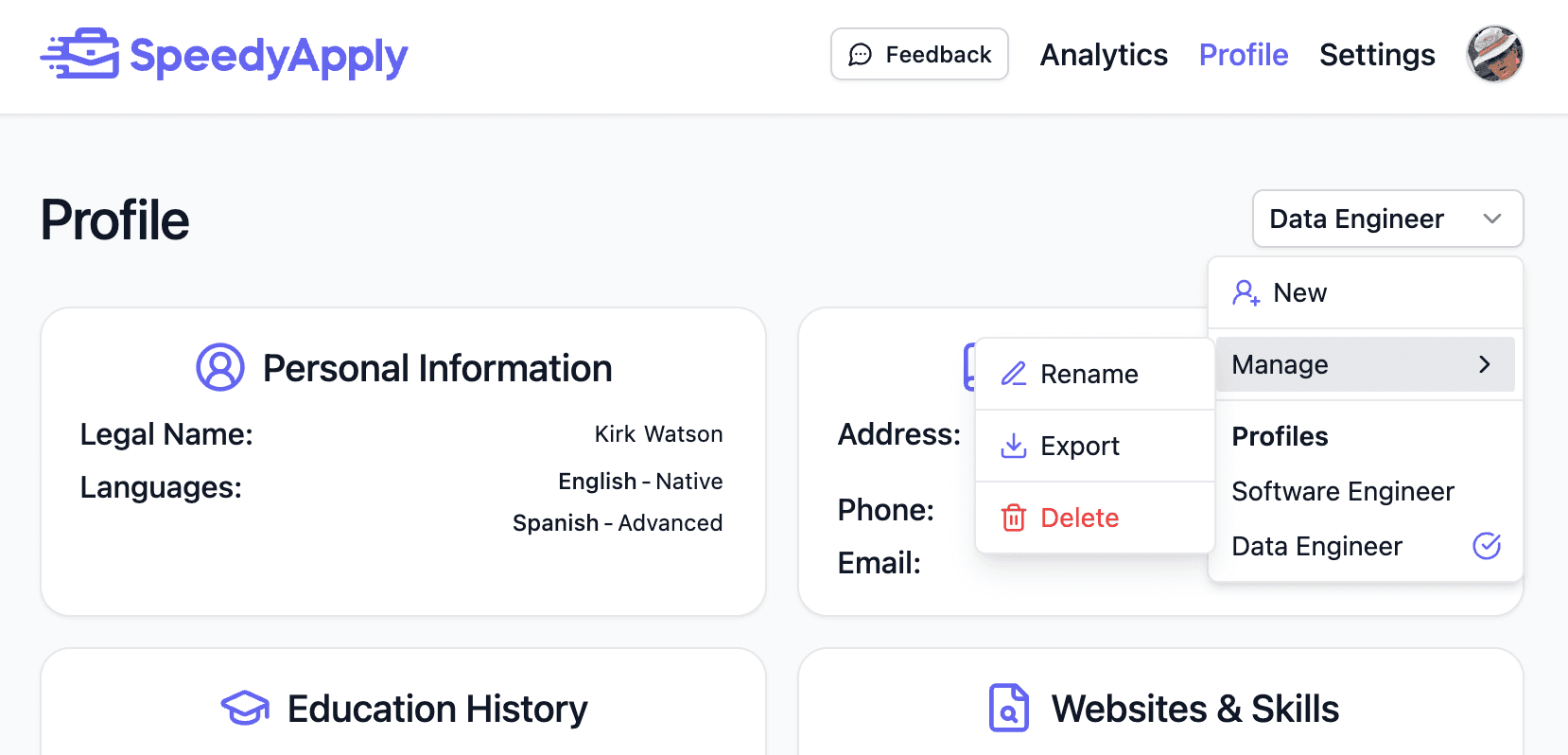 Multiple Profiles