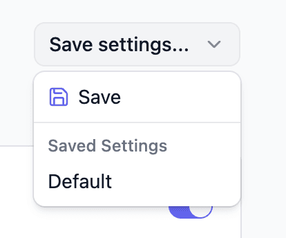 Settings Configuration Step 1