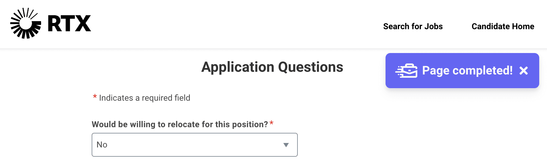 Answered Application Question