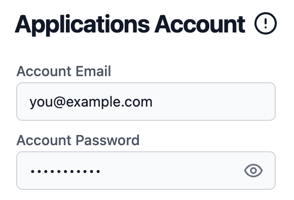Applications Account