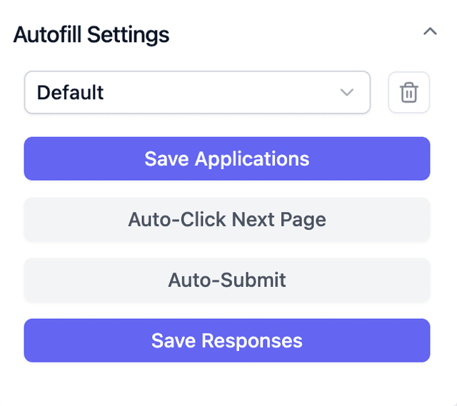 Autofill Options