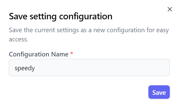 Settings Configuration Step 2