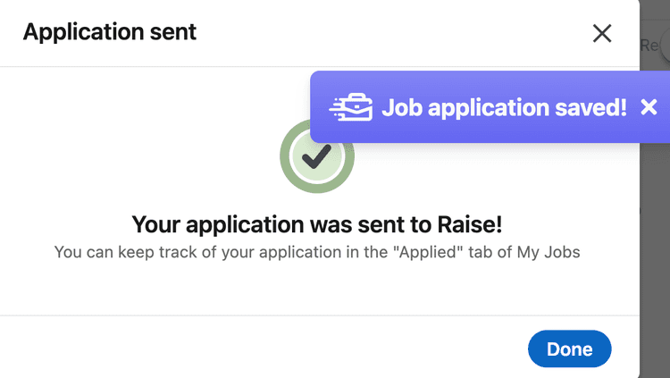 Saved LinkedIn Application