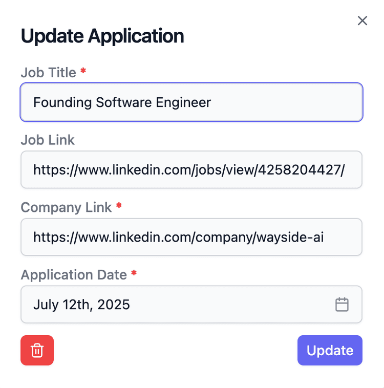 Updating an Application
